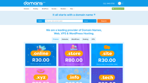 Latest domains.co.za screenshot
